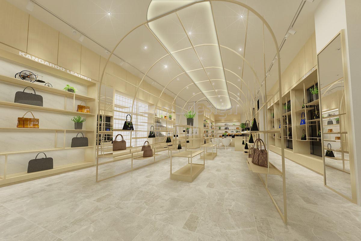 袋鼠皮具高橋店裝修設計效果圖_長沙高橋皮具城裝修_箱包店面裝修案例_長沙裝修公司_永祺商業(yè)裝飾 袋鼠皮具高橋店裝修設計效果圖_長沙高橋皮具城裝修_箱包店面裝修案例_長沙裝修公司_永祺商業(yè)裝飾