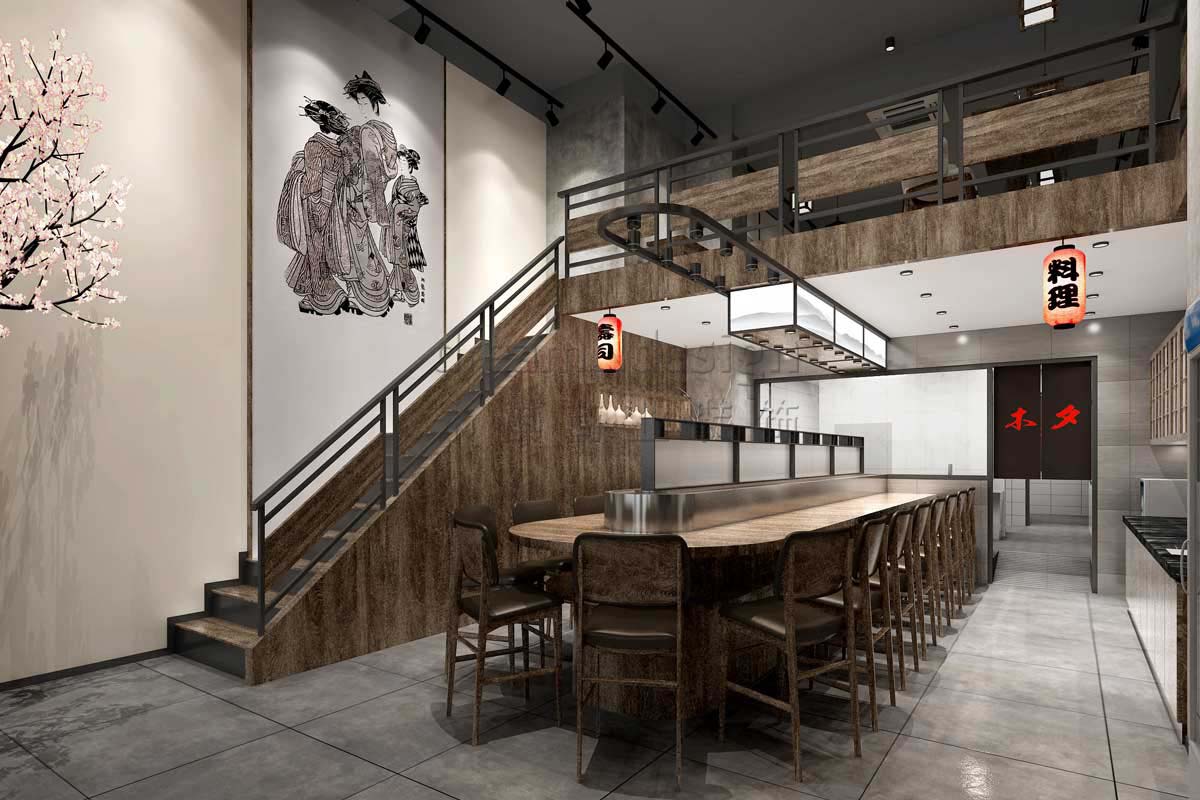 木夕壽司店面設(shè)計(jì)效果圖4